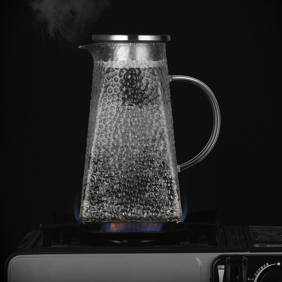 Square Hammered Water Pitcher