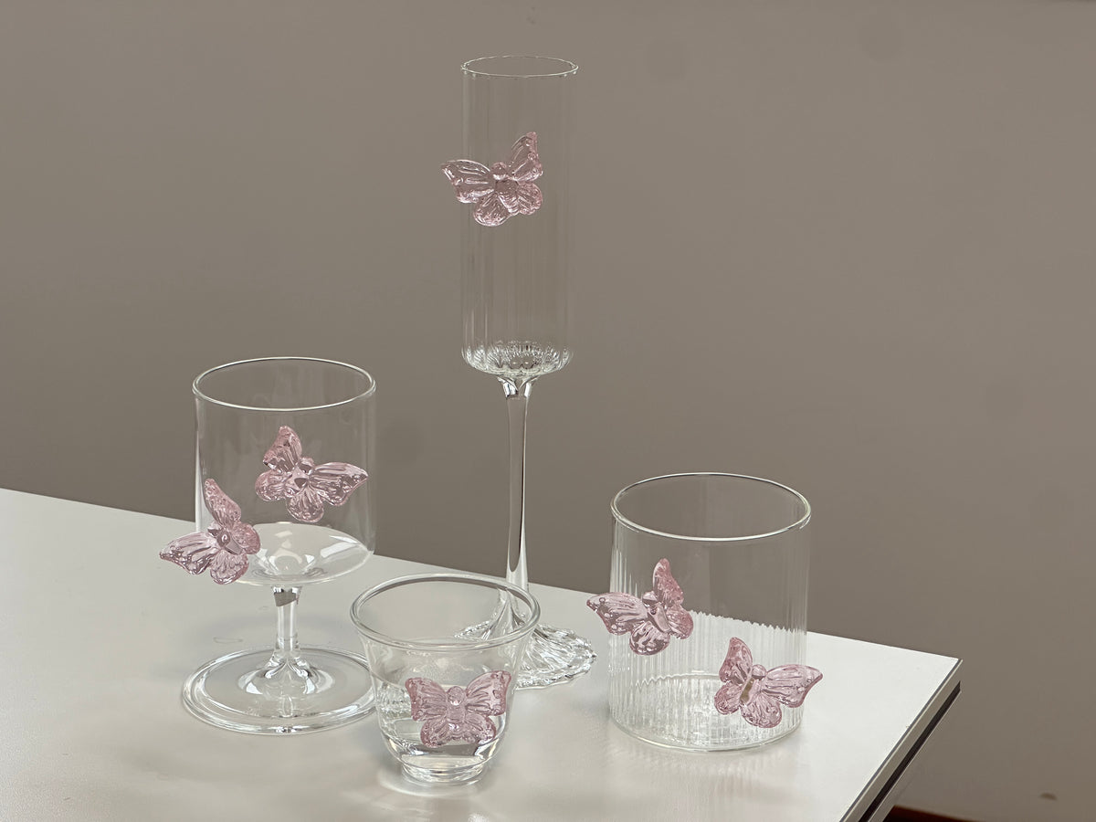 Pink Bow Glass