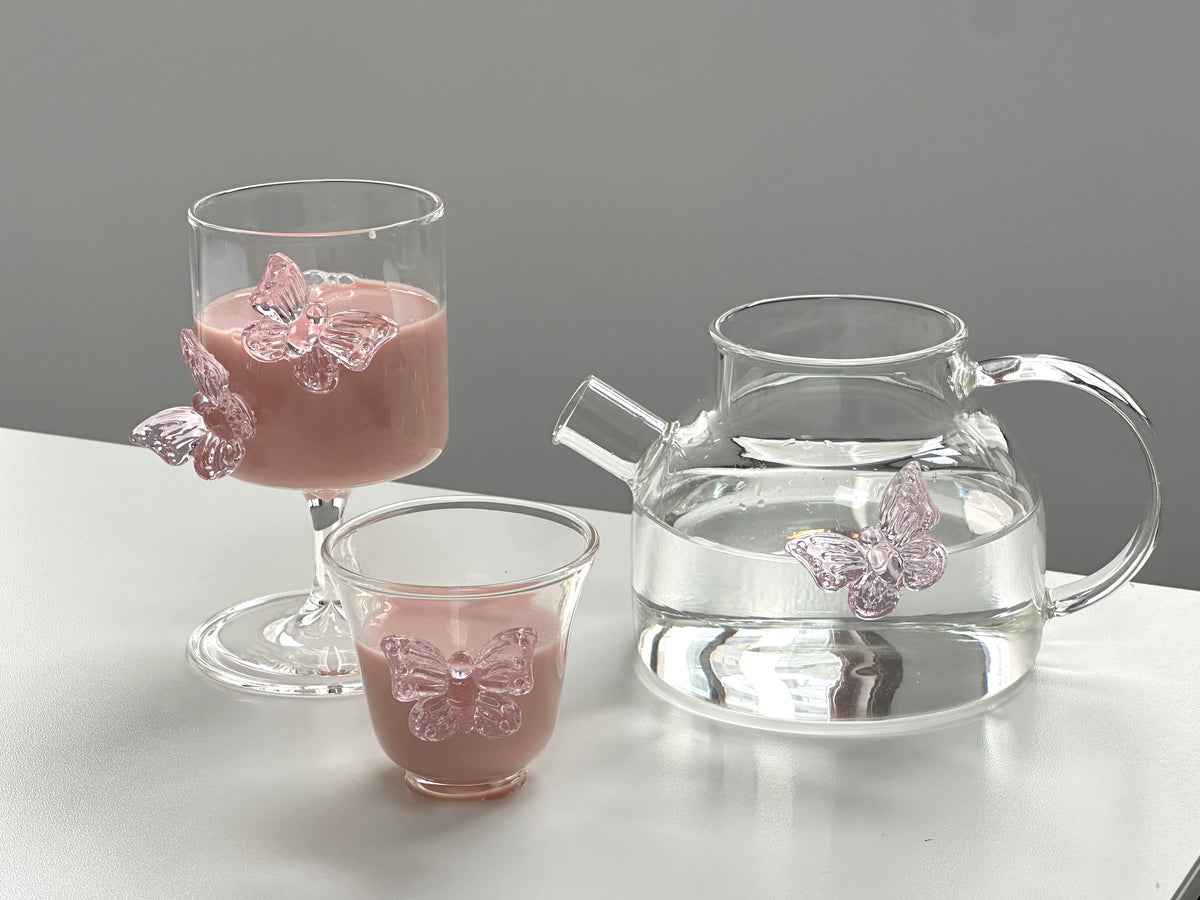 Pink Bow Glass