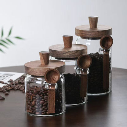 Storage Jar with Wooden Lid