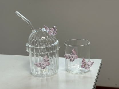 Pink Bow Glass