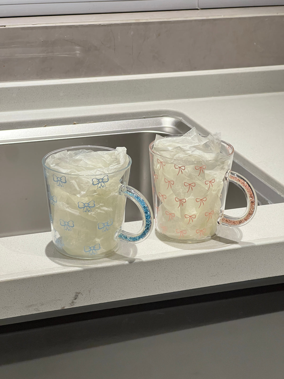Rhinestone Handle Mug
