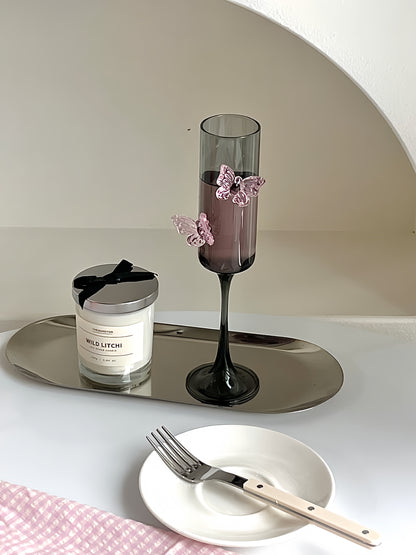 Pink Bow Wine Glass