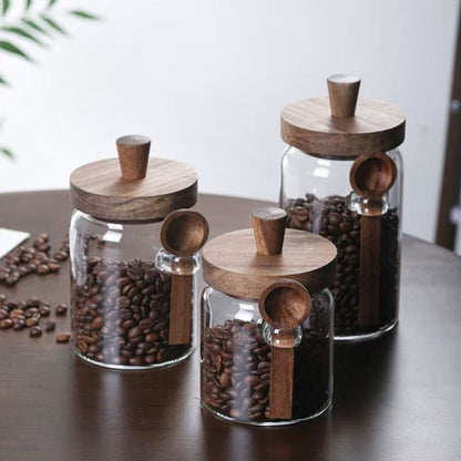Storage Jar with Wooden Lid