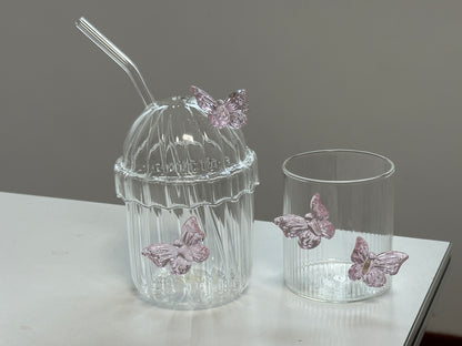 Pink Bow Glass