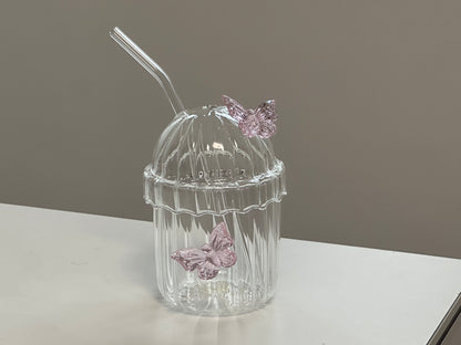 Pink Bow Glass
