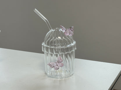 Pink Bow Glass