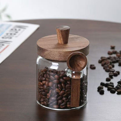 Storage Jar with Wooden Lid