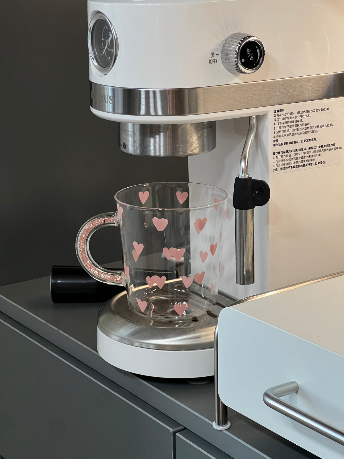 Rhinestone Handle Mug