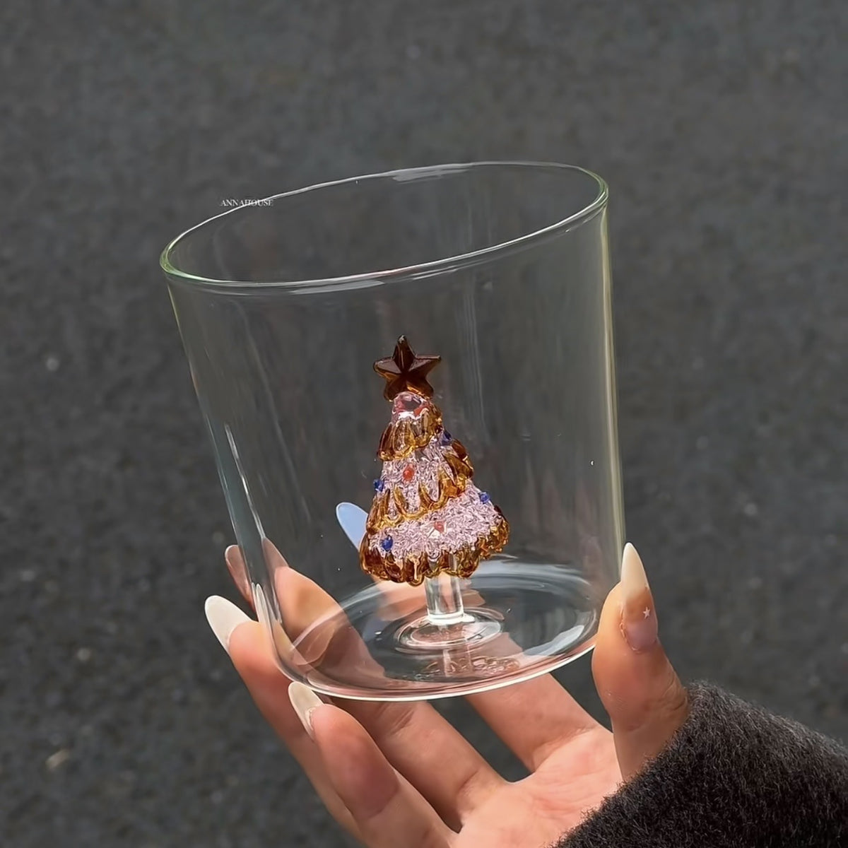 Gold-Glazed Christmas Tree Mug – A
