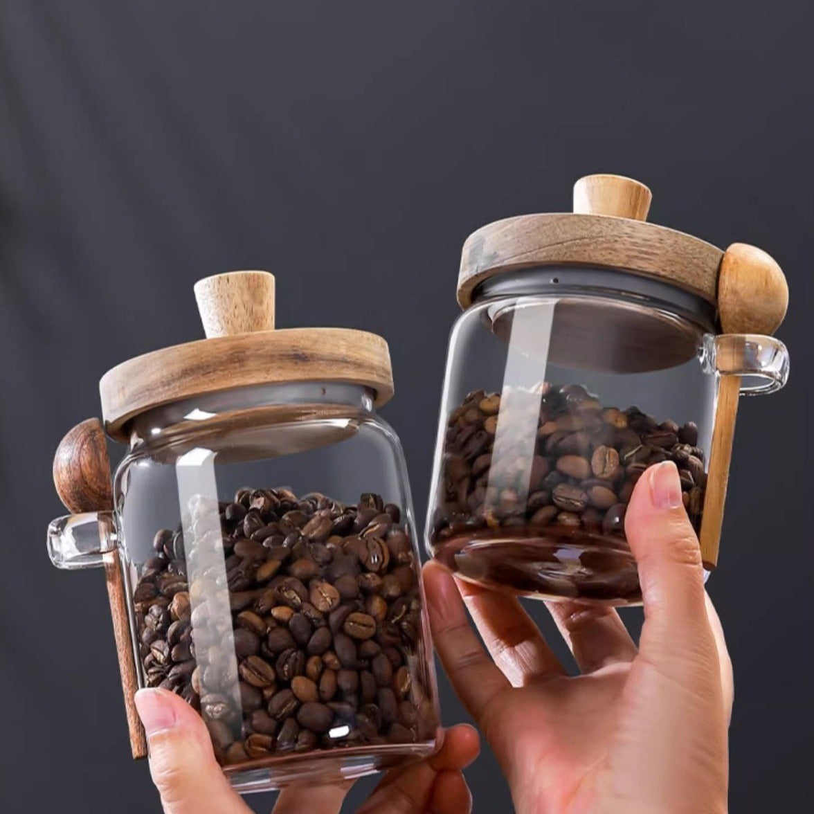 Storage Jar with Wooden Lid