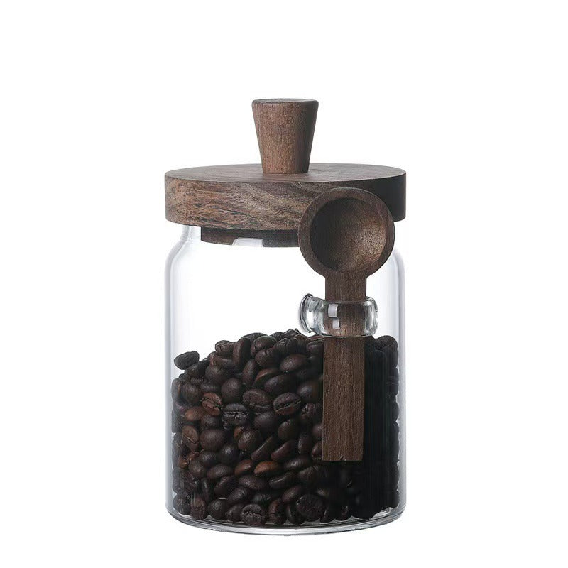 Storage Jar with Wooden Lid