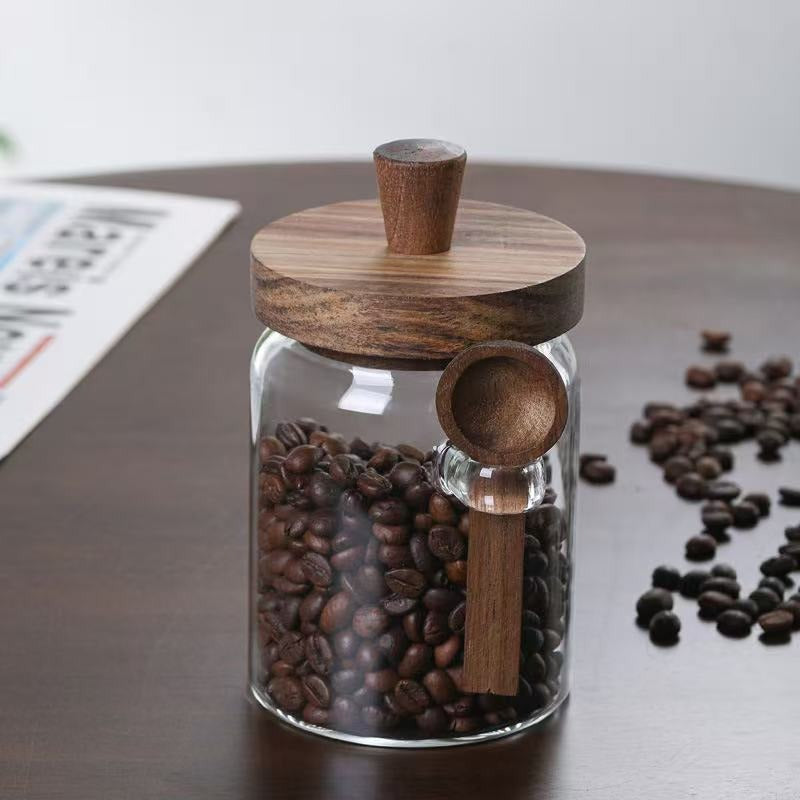 Storage Jar with Wooden Lid