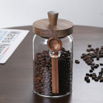 Storage Jar with Wooden Lid
