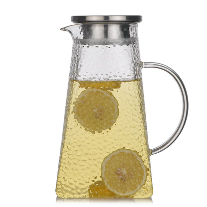 Square Hammered Water Pitcher