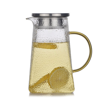 Square Hammered Water Pitcher