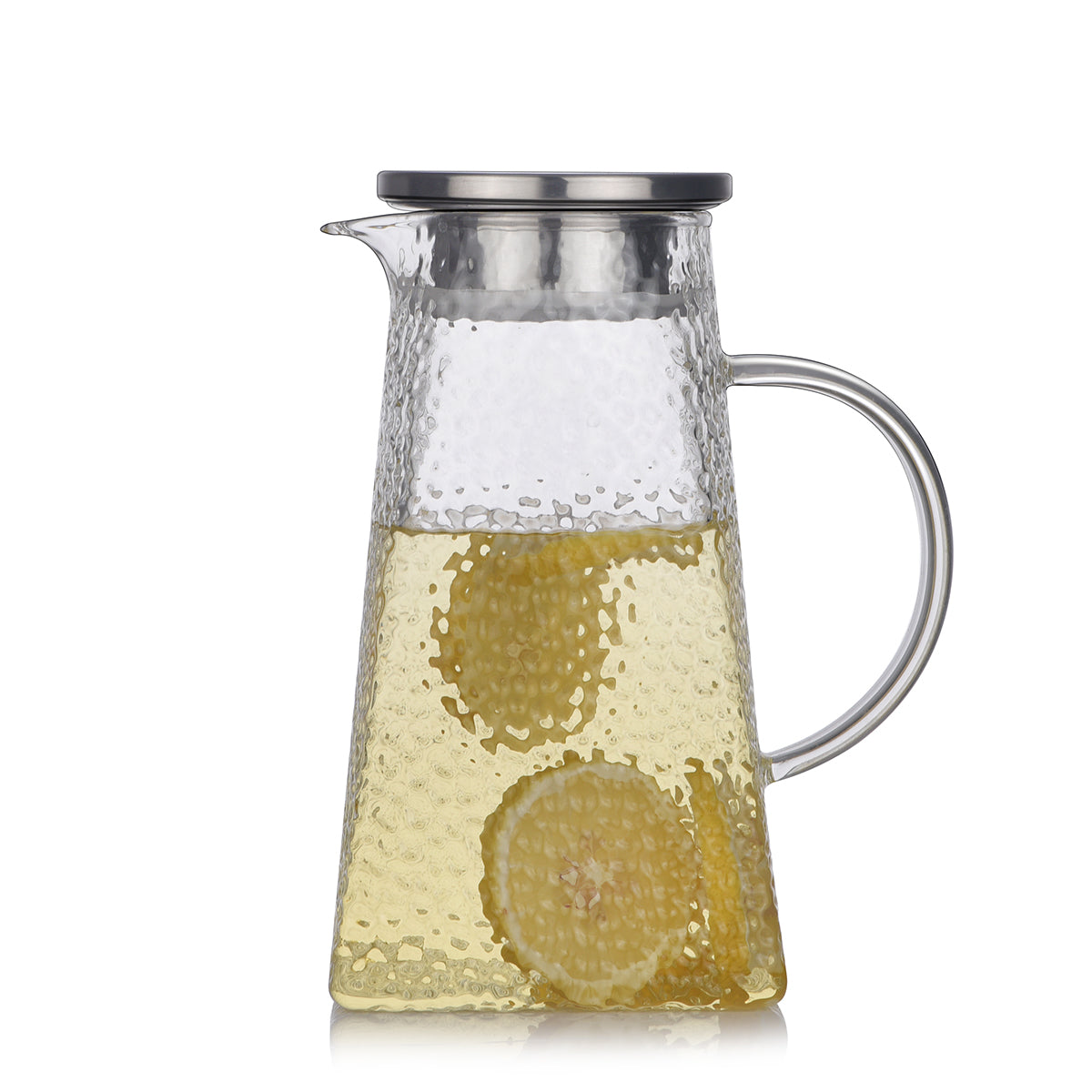 Square Hammered Water Pitcher