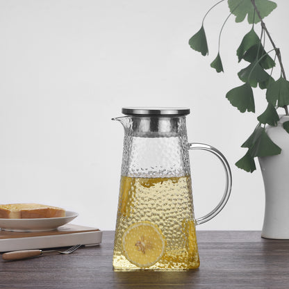 Square Hammered Water Pitcher