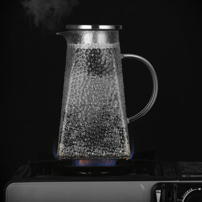 Square Hammered Water Pitcher