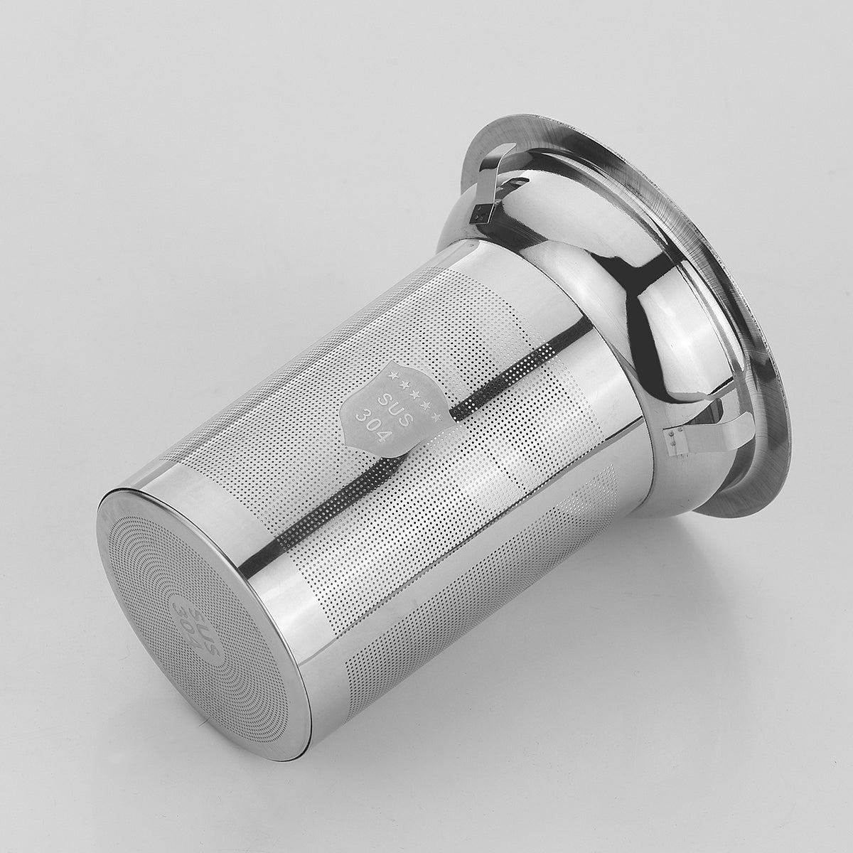 Round Stainless Steel Strainer Teapot