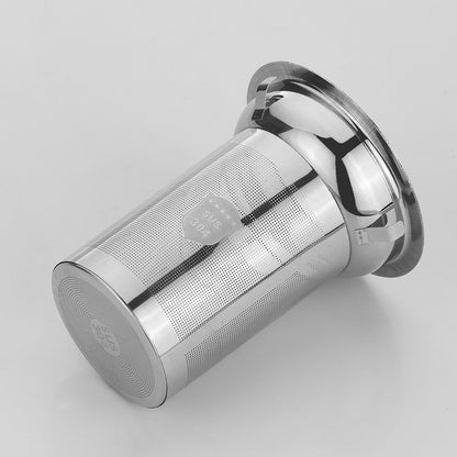 Round Stainless Steel Strainer Teapot
