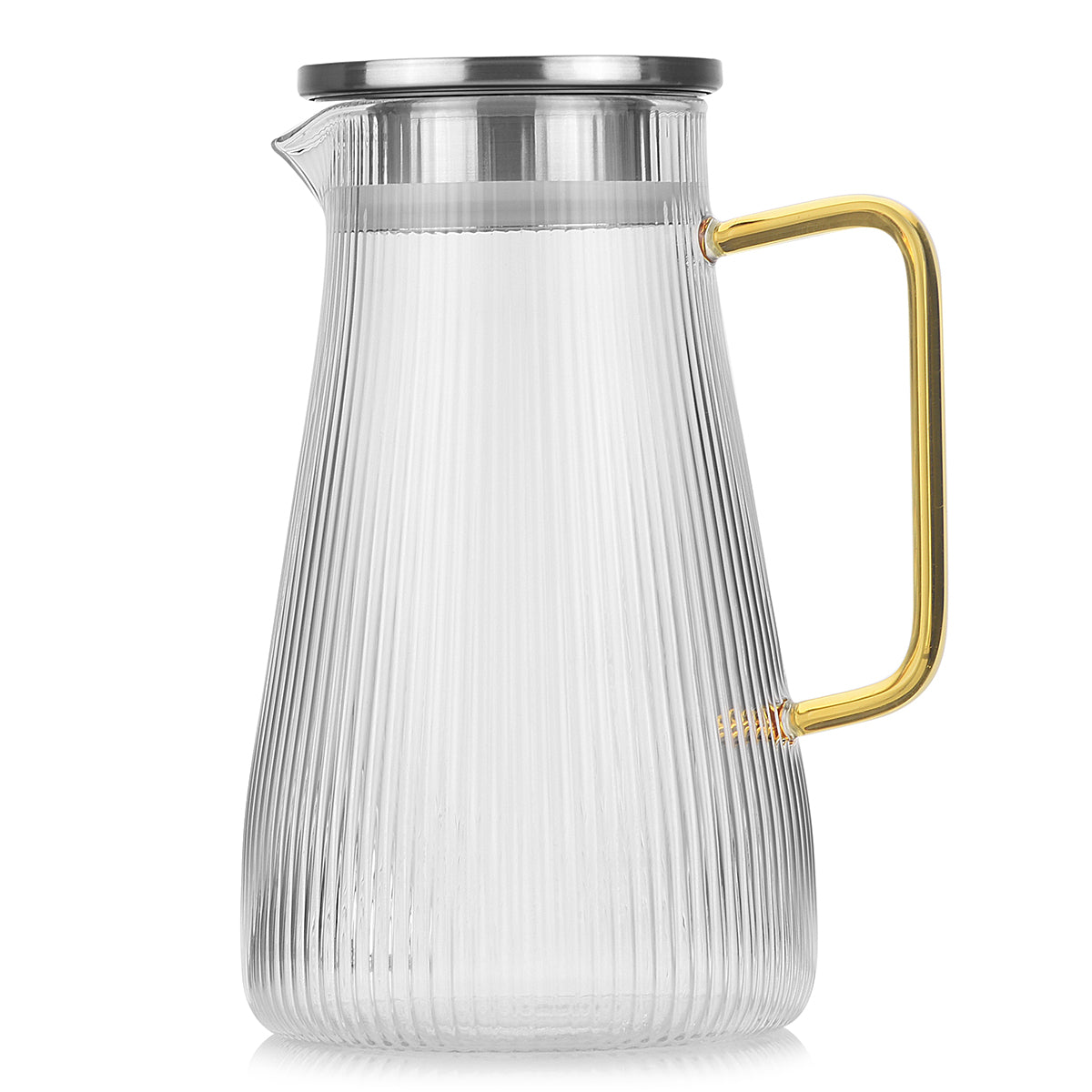Hammered Square-Handle Water Pitcher