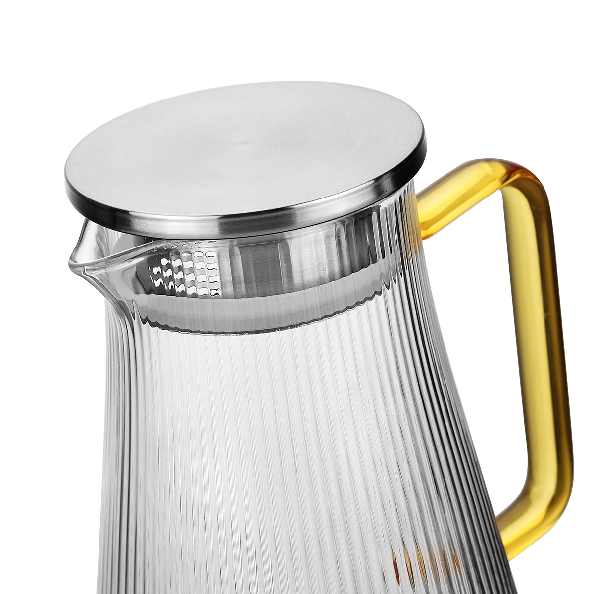 Hammered Square-Handle Water Pitcher