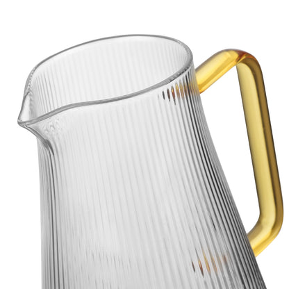 Hammered Square-Handle Water Pitcher
