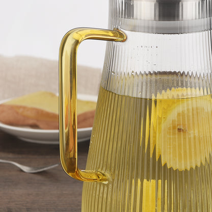 Hammered Square-Handle Water Pitcher