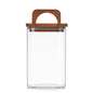 Square Storage Jar with Wooden Lid
