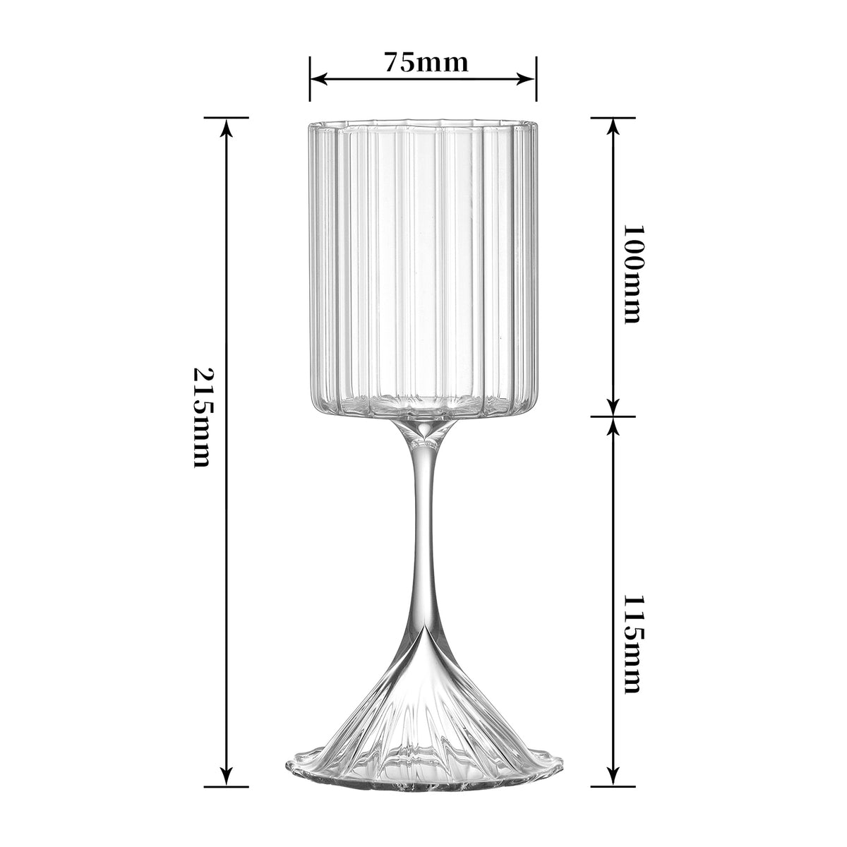 Striped Stemmed Glass