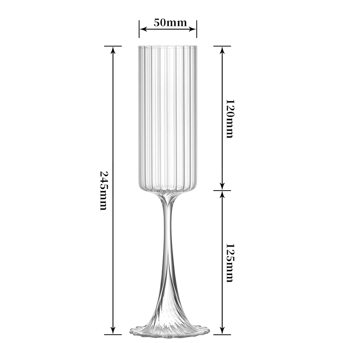 Striped Stemmed Glass