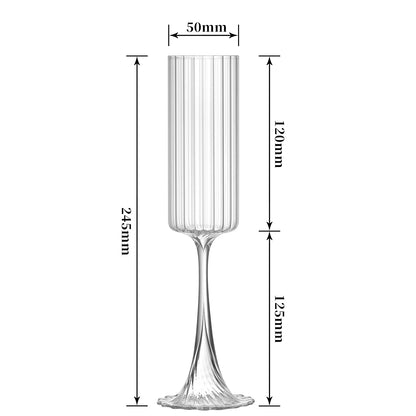 Striped Stemmed Glass