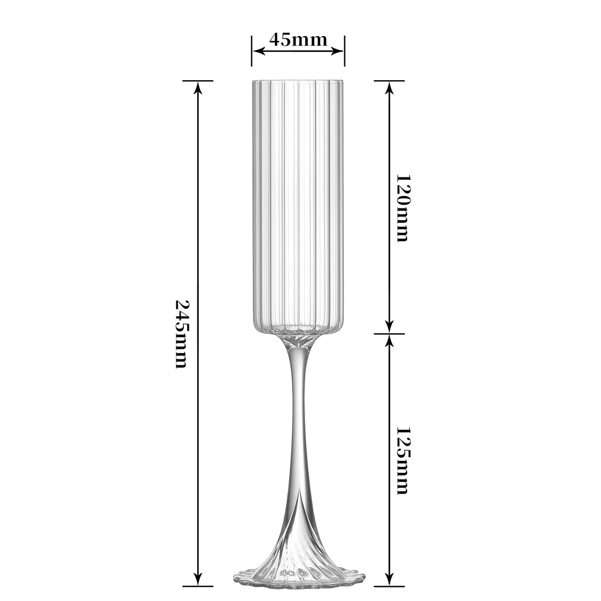 Striped Stemmed Glass