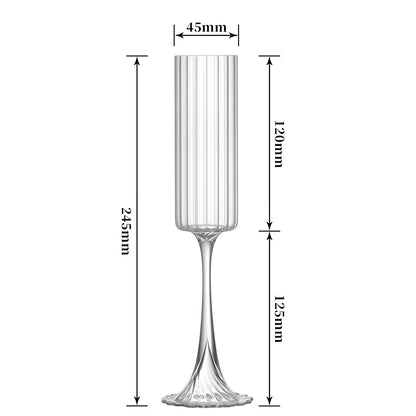 Striped Stemmed Glass