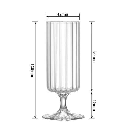 Striped Stemmed Glass