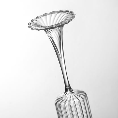 Striped Stemmed Glass