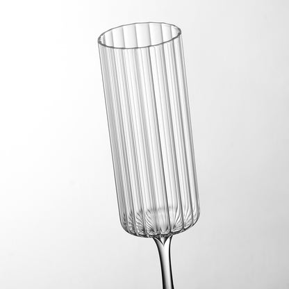 Striped Stemmed Glass