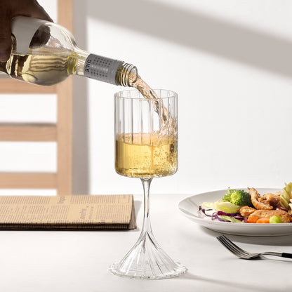 Striped Stemmed Glass