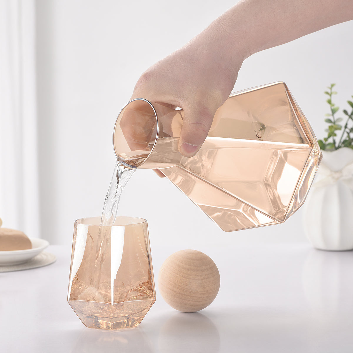Pitcher with Wooden Knob