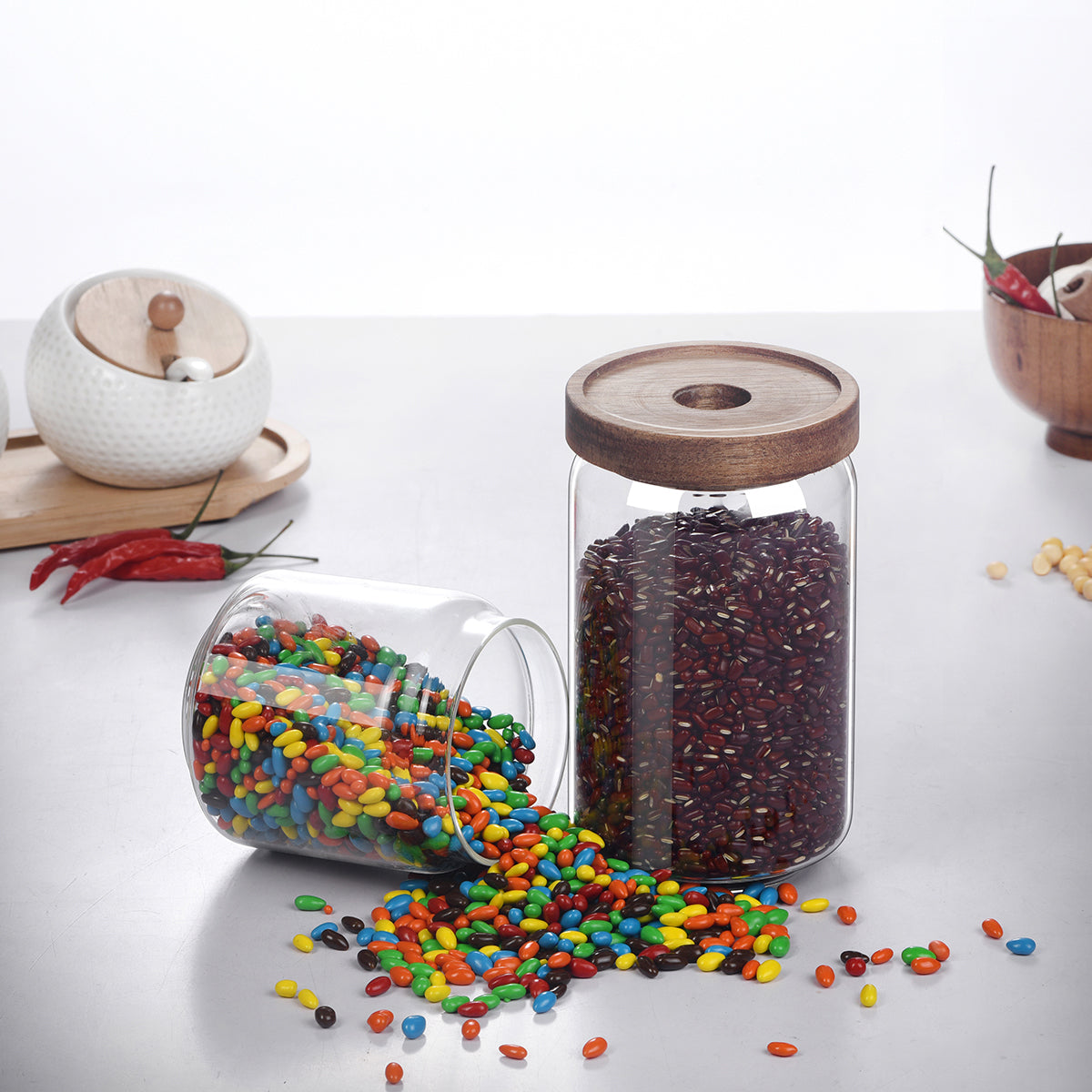 Wood Storage Jar