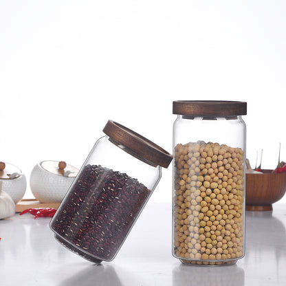 Wood Storage Jar