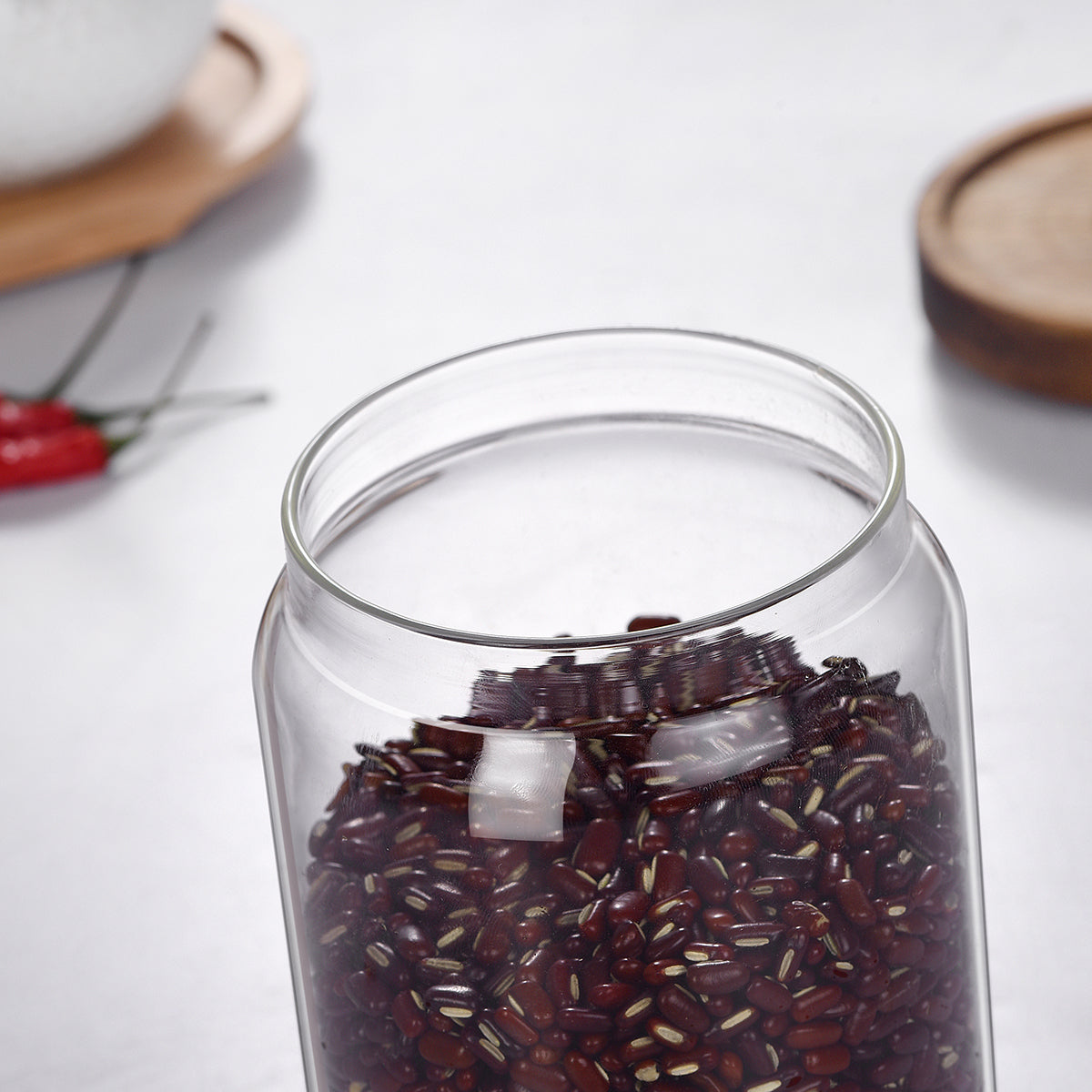 Wood Storage Jar
