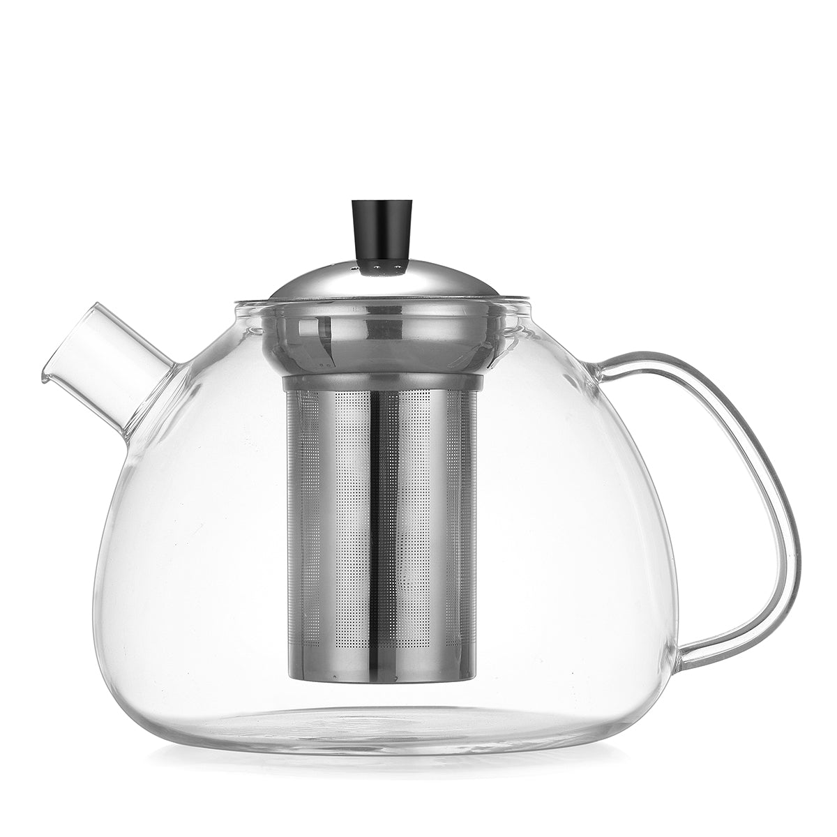 Round Stainless Steel Strainer Teapot