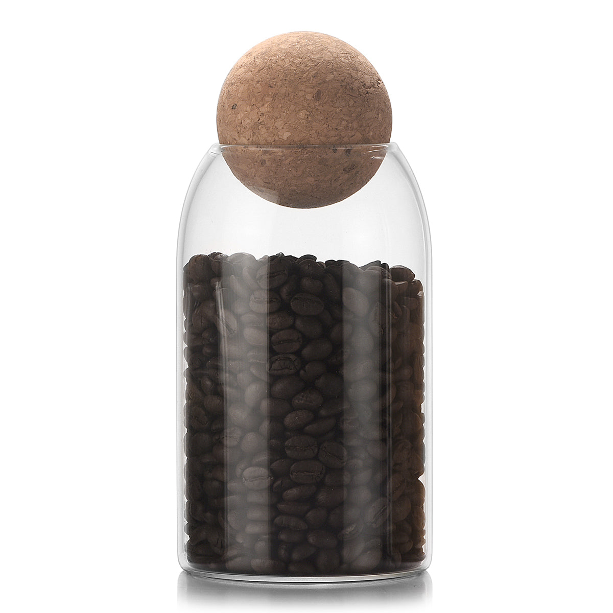 Round Storage Jar with Cork Lid