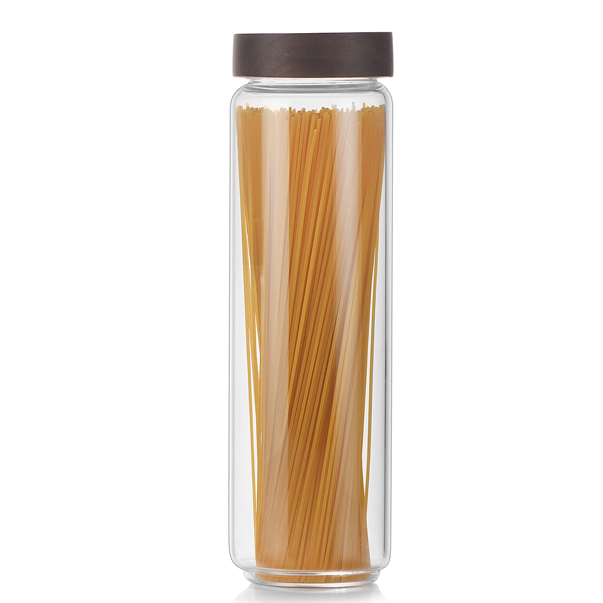 Wood Storage Jar with Screw-Top Lid