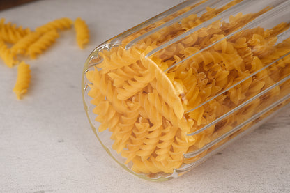 Ribbed Storage Jar with Cork Lid