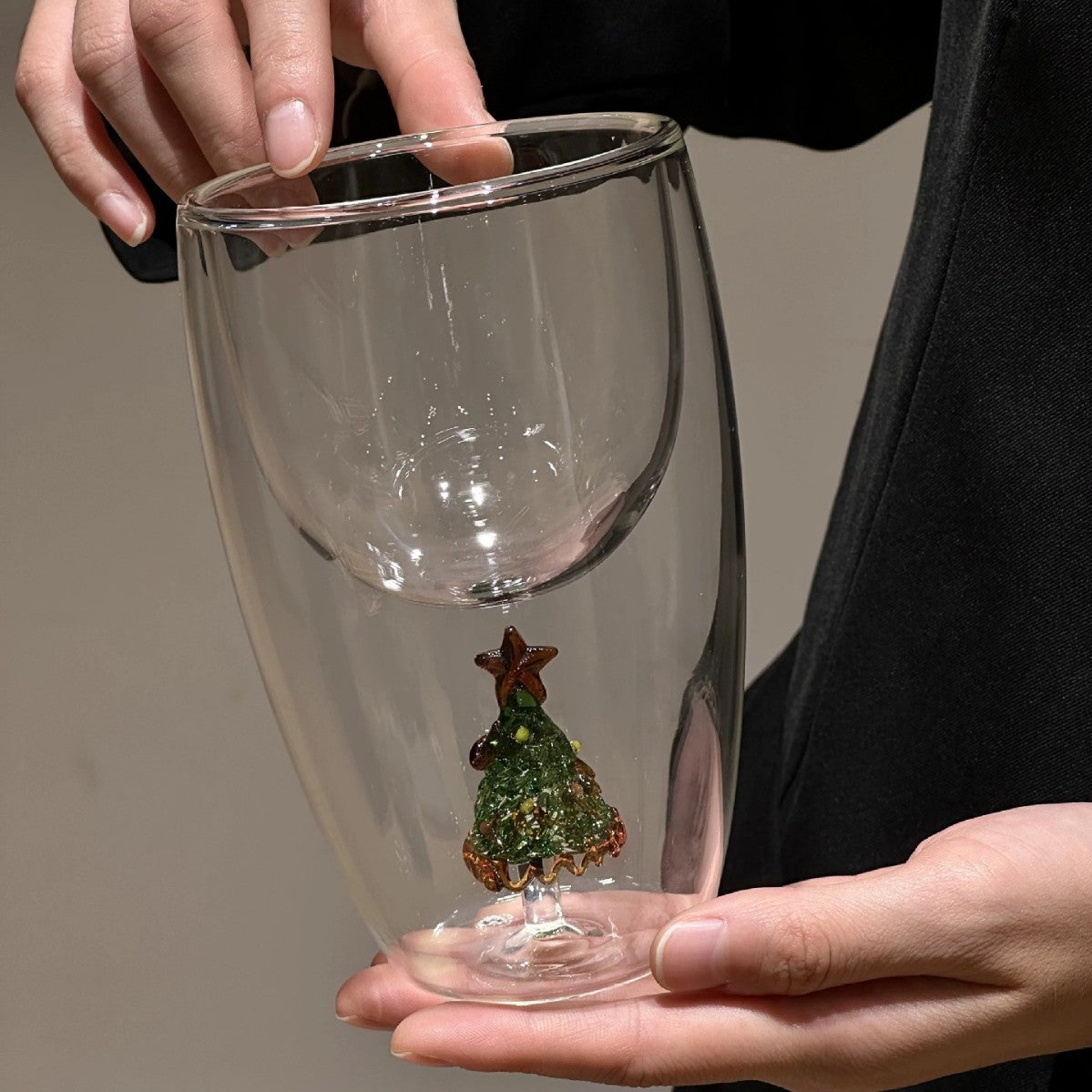 Gold-Glazed Christmas Tree Mug – B