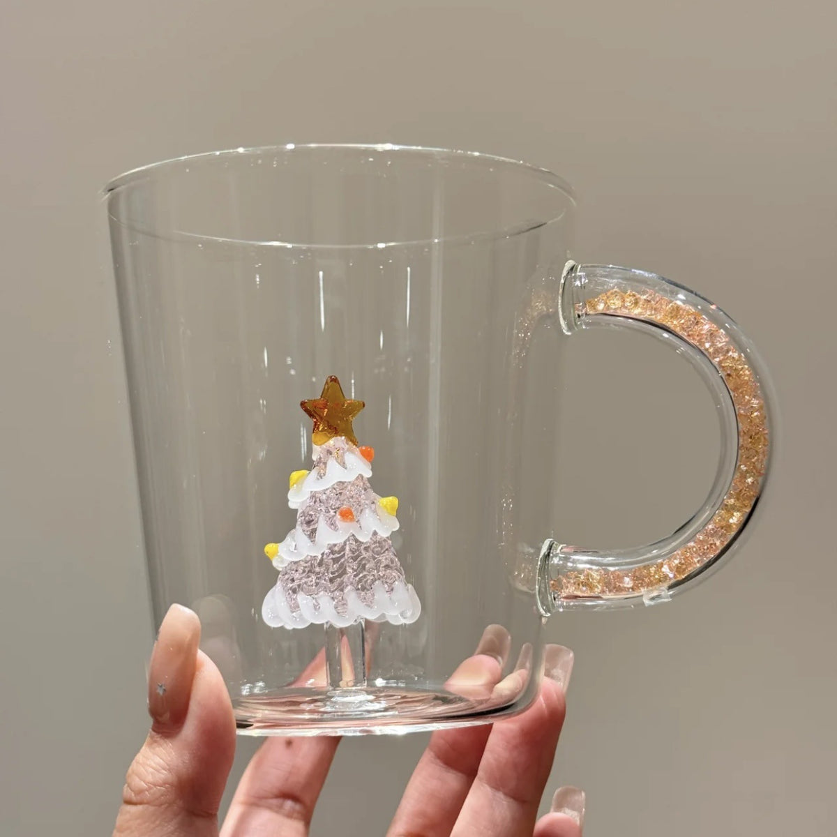 Gold-Glazed Christmas Tree Mug – C